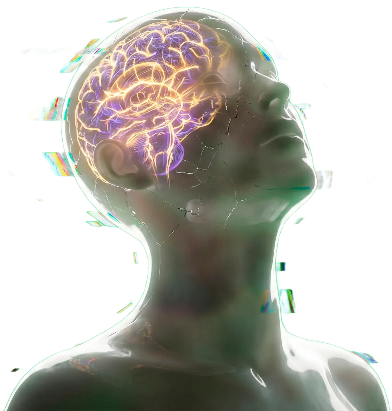 Translucent human figure